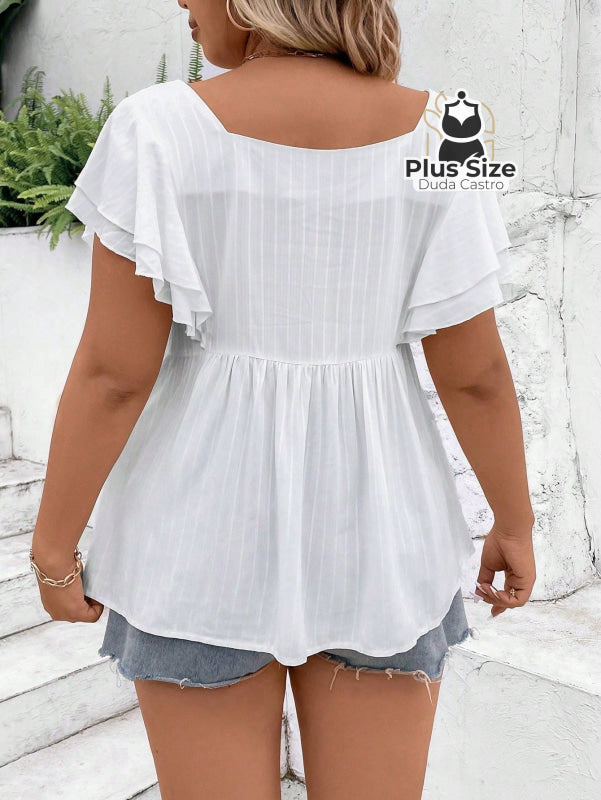 Bata Bordada Em Viscose Plus Size