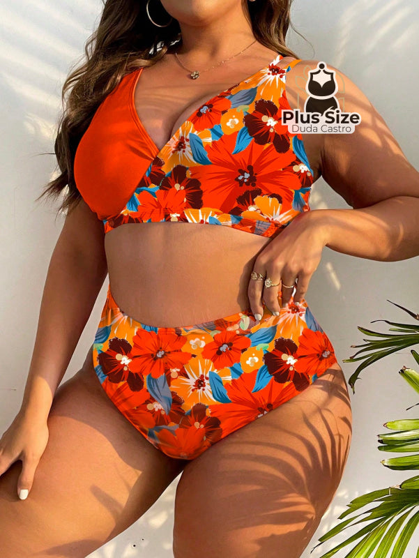 Biquini Com Estampa Floral Plus Size Várias Cores