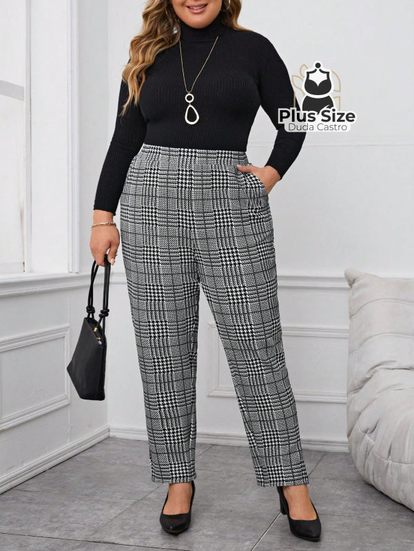 Calça Xadrez Plus Size Calça Xadrez Plus Size