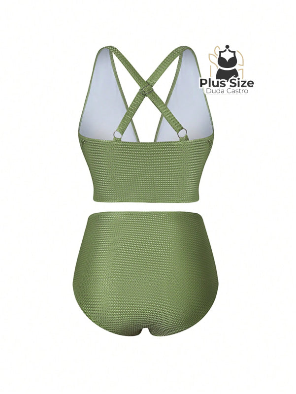 Conjunto De Biquini E Saída Praia Várias Cores Plus Size