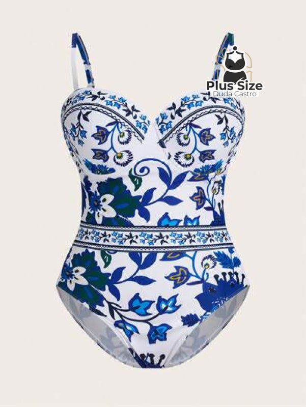 Conjunto De Maiô E Pareô Plus Size