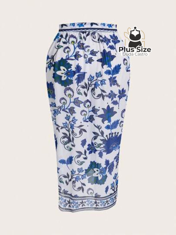 Conjunto De Maiô E Pareô Plus Size