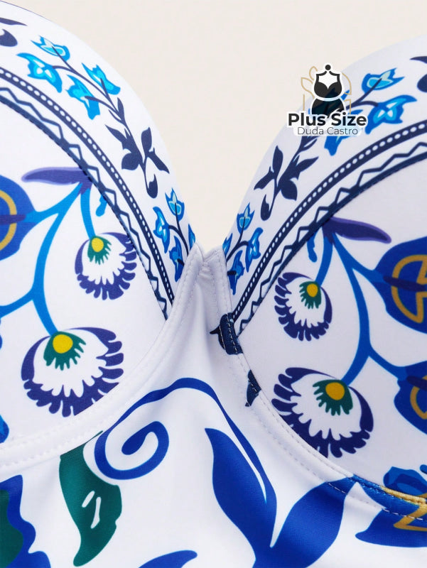 Conjunto De Maiô E Pareô Plus Size