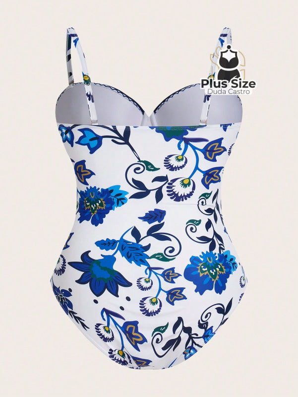 Conjunto De Maiô E Pareô Plus Size