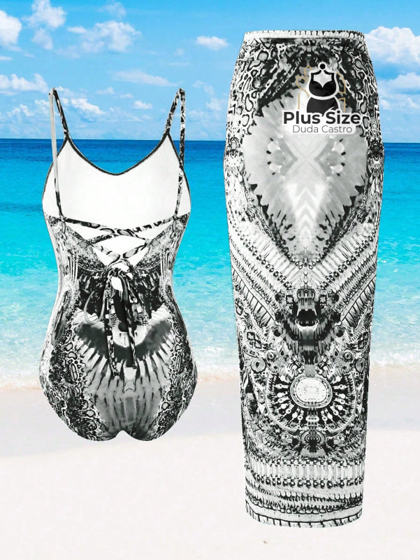Conjunto Oasis Maiô E Pareô Plus Size
