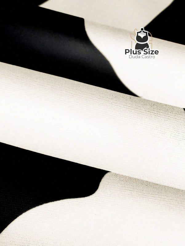 Maiô Manga Única Com Detalhes Franzida Plu Size
