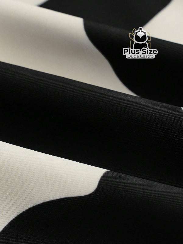 Maiô Manga Única Com Detalhes Franzida Plu Size