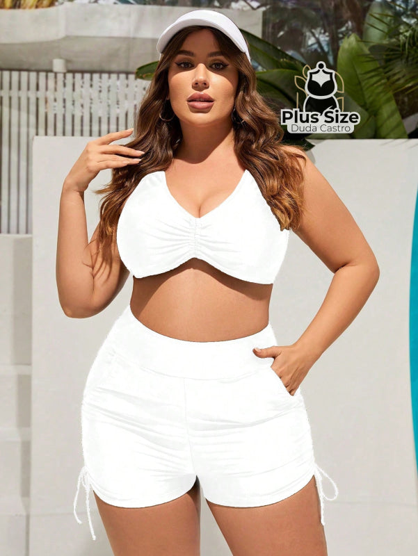 Short De Praia Piscina Hidroginástica Com Lateral Regulável
