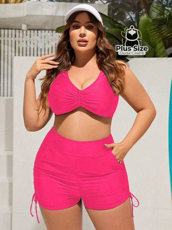 Short De Praia Piscina Hidroginástica Com Lateral Regulável