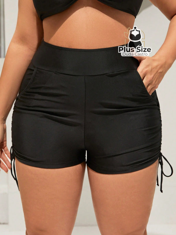 Short De Praia Piscina Hidroginástica Com Lateral Regulável