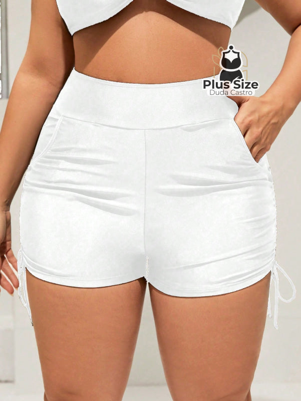 Short De Praia Piscina Hidroginástica Com Lateral Regulável
