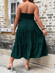 Vestido Midi Tomara que Caia com Elastéx Várias Cores Plus Size