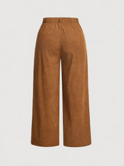 Calça Reta em Veludo Cotelê com Caimento Impecável Plus Size
