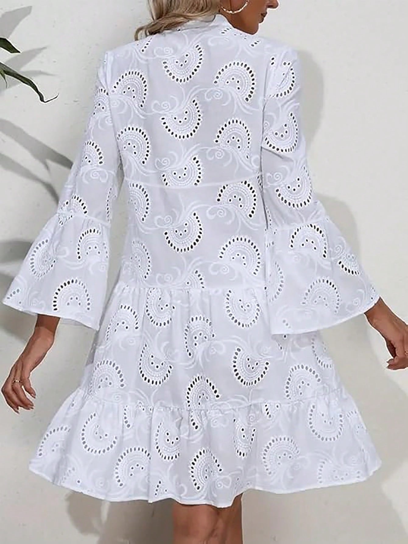 Vestido de Manga Longa 100% em Laise Plus Size Várias Cores