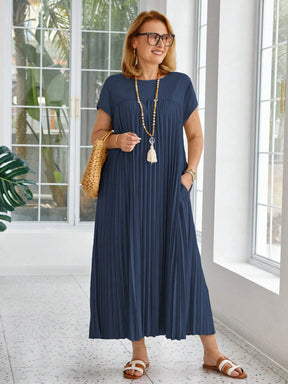 Vestido Solto e Elegante com Bolsos Plus Size Várias Cores