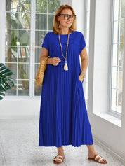 Vestido Solto e Elegante com Bolsos Plus Size Várias Cores