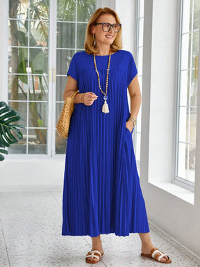 Vestido Solto e Elegante com Bolsos Plus Size Várias Cores