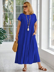 Vestido Solto e Elegante com Bolsos Plus Size Várias Cores
