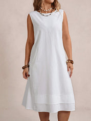 Vestido Midi, 100% Algodão, Plus Size, Liso Várias Cores