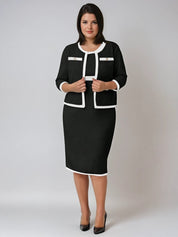 Conjunto Versátil para Mulheres Poderosas – Vestido e Blazer Casual Conjunto Versátil para Mulheres Poderosas – Vestido