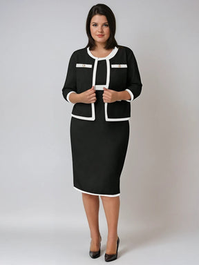 Conjunto Versátil para Mulheres Poderosas – Vestido e Blazer Casual Conjunto Versátil para Mulheres Poderosas – Vestido