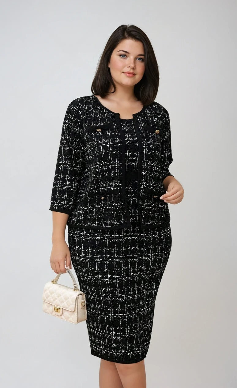 Conjunto Versátil para Mulheres Poderosas – Vestido e Blazer Casual Conjunto Versátil para Mulheres Poderosas – Vestido