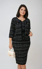 Conjunto Versátil para Mulheres Poderosas – Vestido e Blazer Casual Conjunto Versátil para Mulheres Poderosas – Vestido