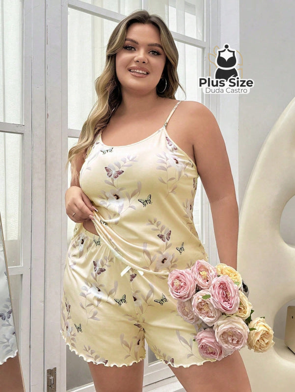 Babydoll De Alcinha Confortável Em Malha Plus Size Camisola
