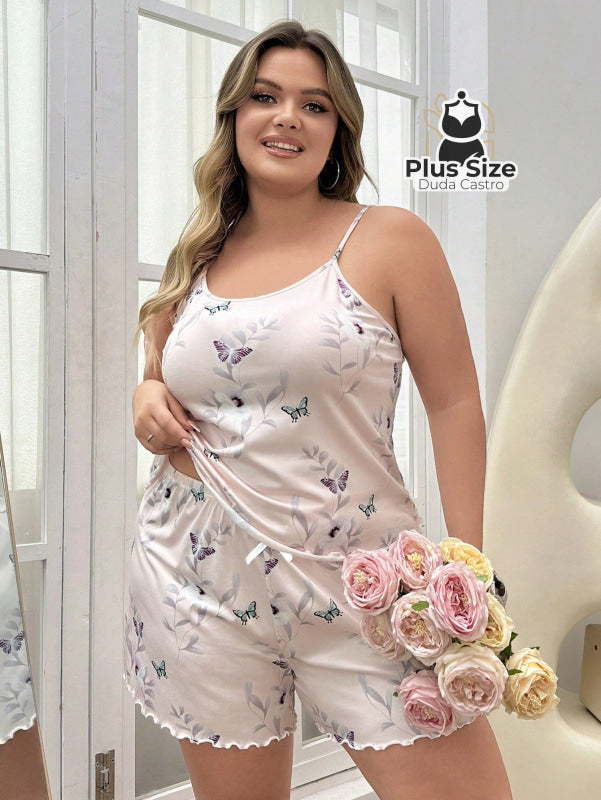 Babydoll De Alcinha Confortável Em Malha Plus Size Camisola