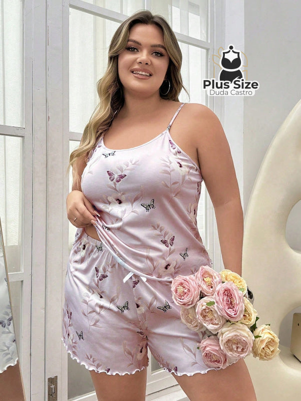 Babydoll De Alcinha Confortável Plus Size Em Malha G4 / Malva Camisola