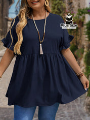 Bata Longa Várias Cores Plus Size G1 / Azul Marinho