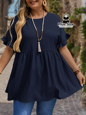 Bata Longa Várias Cores Plus Size G1 / Azul Marinho