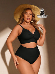 Biquini Com Sutiã Torcido E Calcinha Alta Plus Size Várias Cores