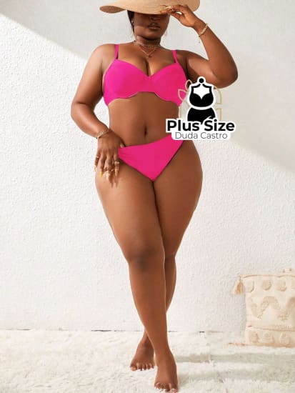 Biquíni Plus Size Meia Taça Várias Cores