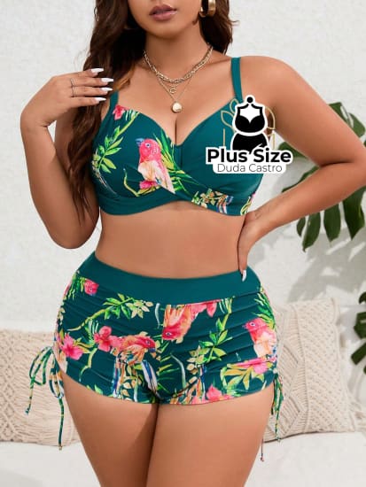 Plussize Bikini Push Up G / Verde Maiô