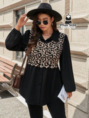 Blusa 2 em 1 Animal Print Plus Size Blusa 2 em 1 Animal Print Plus Size