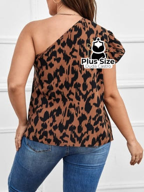 Blusa Plus Size Alça Assimétrica - blusas