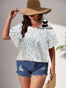 Blusa Babados Nos Ombros Plus Size G / Branco