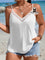 Blusa De Alcinha Com Detalhe Em Renda E Tecido Ponto Suíço Várias Cores Plus Size G / Branco