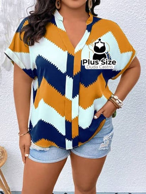 Blusa Plus Size Elegante e Confortável - Camisa