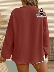 Camisa Plus Size Gola V Soltinha Várias Cores Blusa