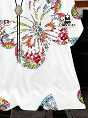 Camiseta Plus Size G Ao G5 Solta Com Borboletas Blusa