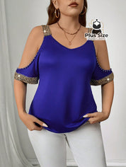 Blusa Luxor com Ombros à Mostra Plus Size Blusa Luxor com Ombros à Mostra Plus Size