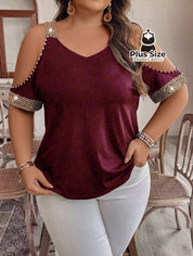 Blusa Luxor com Ombros à Mostra Plus Size Blusa Luxor com Ombros à Mostra Plus Size