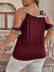 Blusa Luxor com Ombros à Mostra Plus Size Blusa Luxor com Ombros à Mostra Plus Size