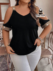 Blusa Luxor com Ombros à Mostra Plus Size Blusa Luxor com Ombros à Mostra Plus Size