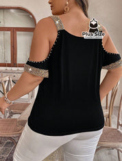 Blusa Luxor com Ombros à Mostra Plus Size Blusa Luxor com Ombros à Mostra Plus Size