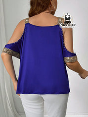 Blusa Luxor com Ombros à Mostra Plus Size Blusa Luxor com Ombros à Mostra Plus Size