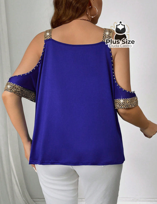 Blusa Luxor com Ombros à Mostra Plus Size Blusa Luxor com Ombros à Mostra Plus Size