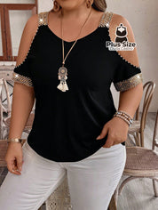 Blusa Luxor com Ombros à Mostra Plus Size Blusa Luxor com Ombros à Mostra Plus Size